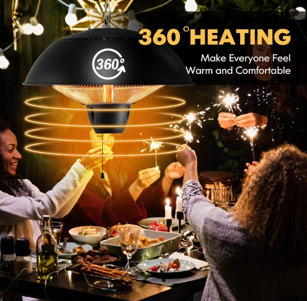 Waterproof heater for pergola